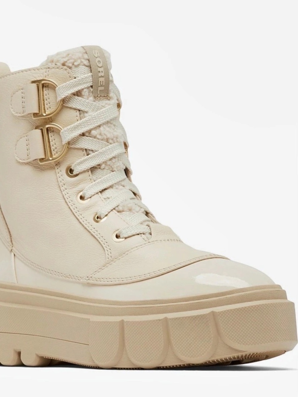 SOREL Caribou X Waterproof Lace-Up Boot Boots Cream US 9 M, Great Condition, wor